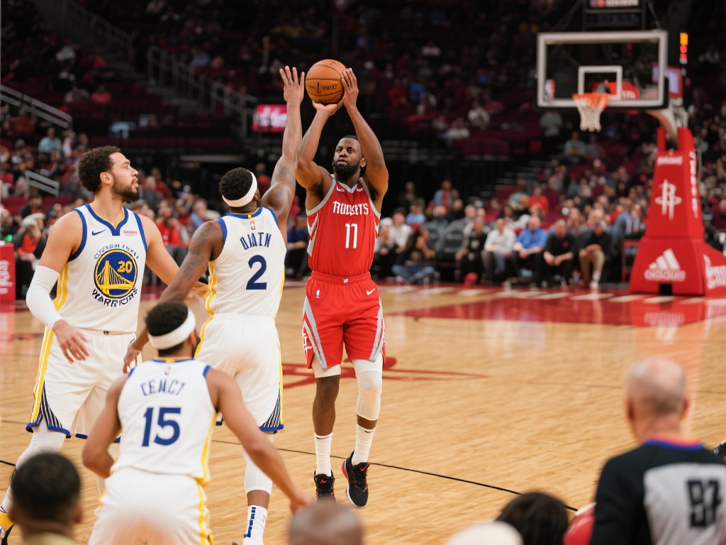 火箭上半场三分失准,勇士外线制胜领先两位数 对比勇士,火箭则显得挣扎。从战术层面分析